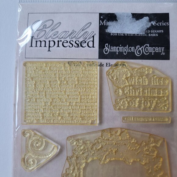 Yuletide Elements clear stamps by Clearly Impressed -Stampington & Company, new - Picture 2 of 9